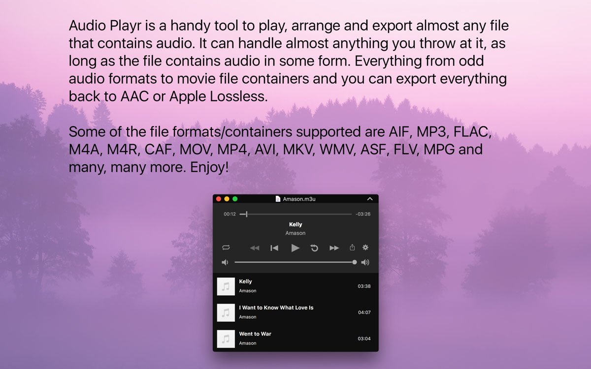 Audio Playr 2.3.1 for Mac 中文版 文件音频提取播放导出工具