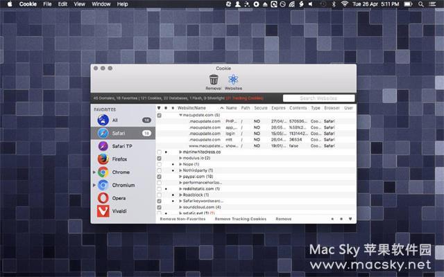 苹果浏览器缓存清理隐私保护工具 Cookie 5.5.7 Mac OS X