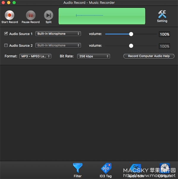 Audio Recorder Pro v3.4.5 for Mac 苹果专业录音编辑软件