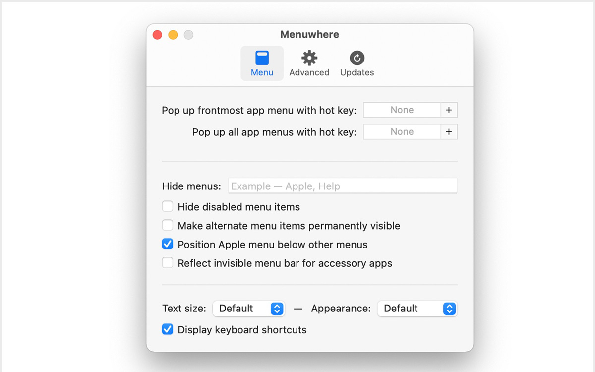 Menuwhere 2.2.1 for Mac 当前程序菜单栏快速定位便捷工具