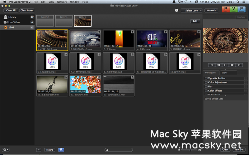 舞台演出LED大屏视频播放器 ProVideoPlayer 2.1.3 MacOS X