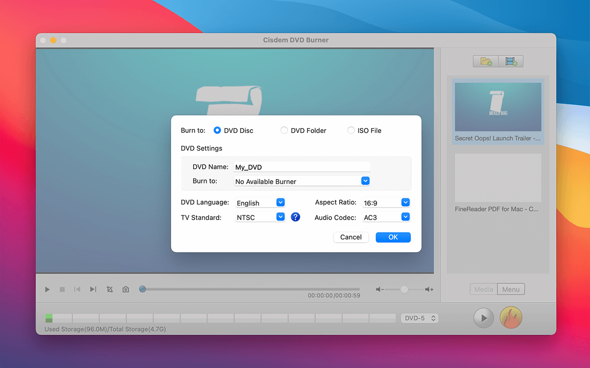Cisdem DVD Burner 5.1.0 for Mac 破解激活版 DVD光盘刻录软件