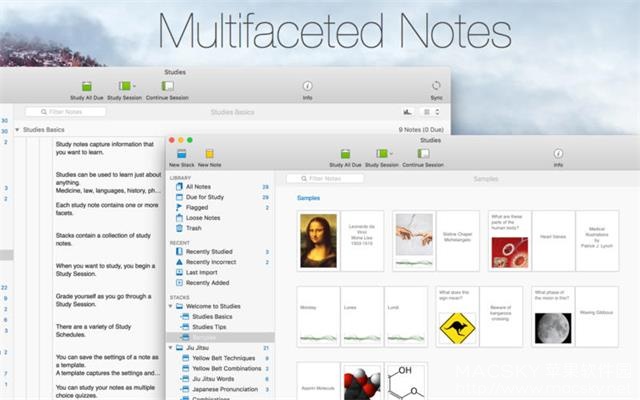 Studies 1.2 for Mac 抽认卡制作管理工具