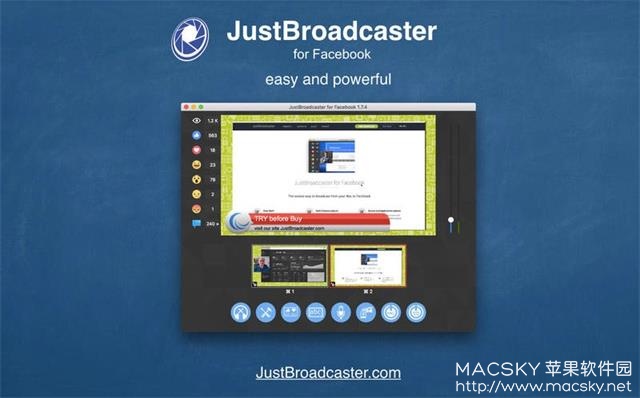 JustBroadcaster for Facebook 1.8.10 Facebook直播及视频录制软件