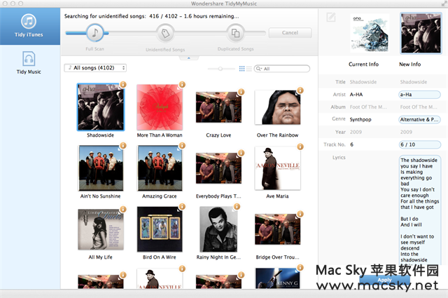 苹果itunes音乐购买整理工具 Wondershare TidyMyMusic 1.5.0