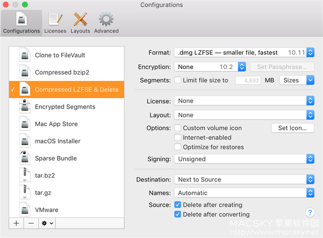 DropDMG 3.5.1 for Mac DMG文件打包工具