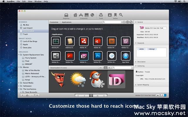 苹果程序图标组织管理工具 IconBox 2.6.6 Mac OS X