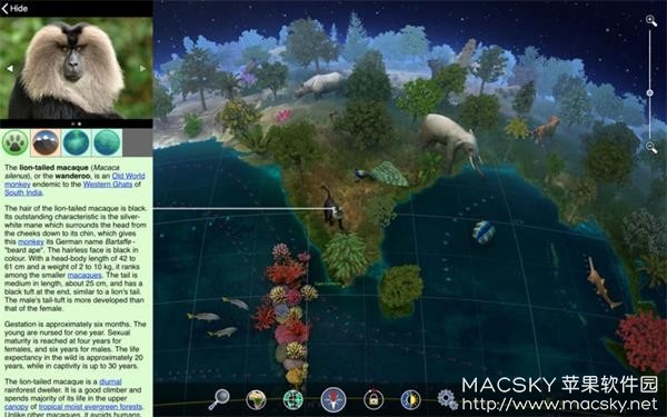 Earth 3D Animal Atlas 1.0.0 三维地球野生动植物观赏软件