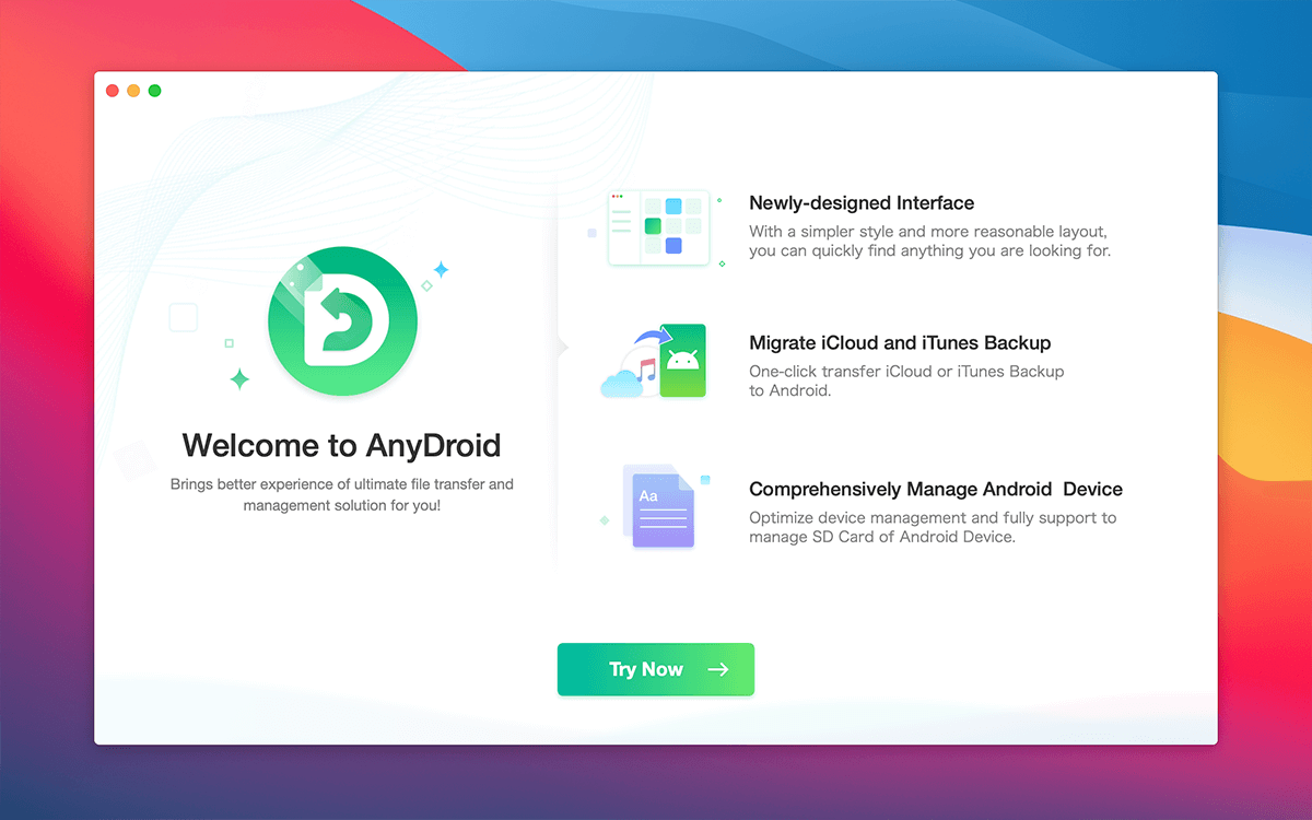 AnyDroid 7.5.0.20211008 for Mac 破解版 全能Android设备管理器