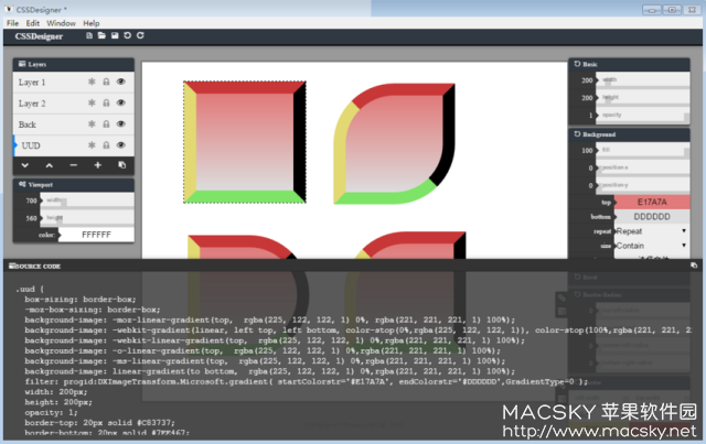CSS可视化样式设计工具 CSSDesigner 5.0 Mac OS X