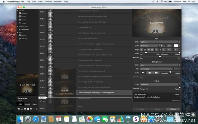 Mac专业歌词视频制作软件 Superstring 2 Pro v2.9.5