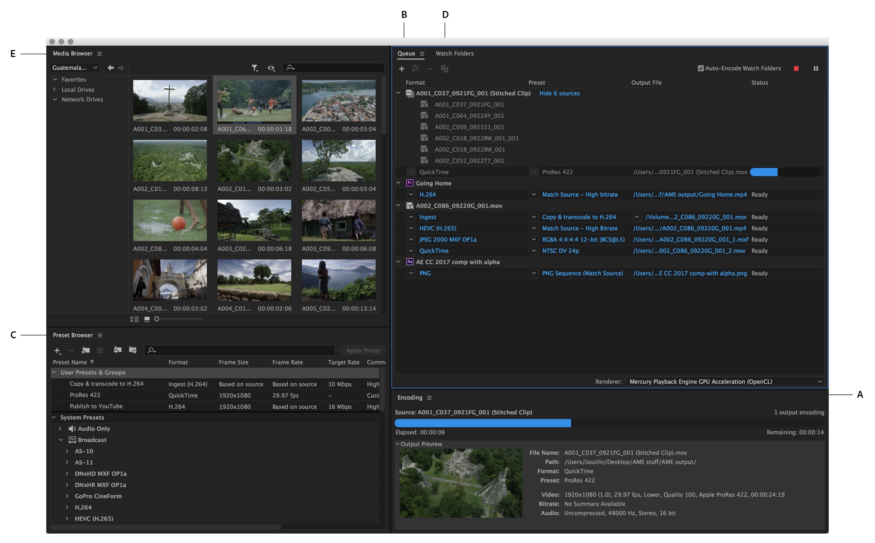 Adobe Media Encoder 2021 v15.4.1 for mac adobe视频媒体转码