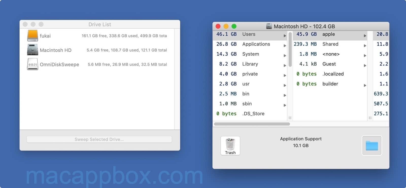 OmniDiskSweeper 1.13 文件大小分析