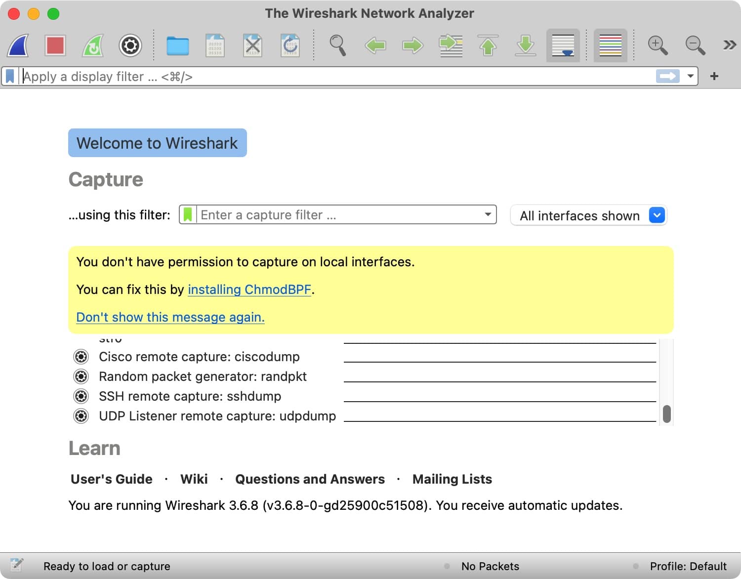 Wireshark 4.0.4 mac网络数据抓包分析器