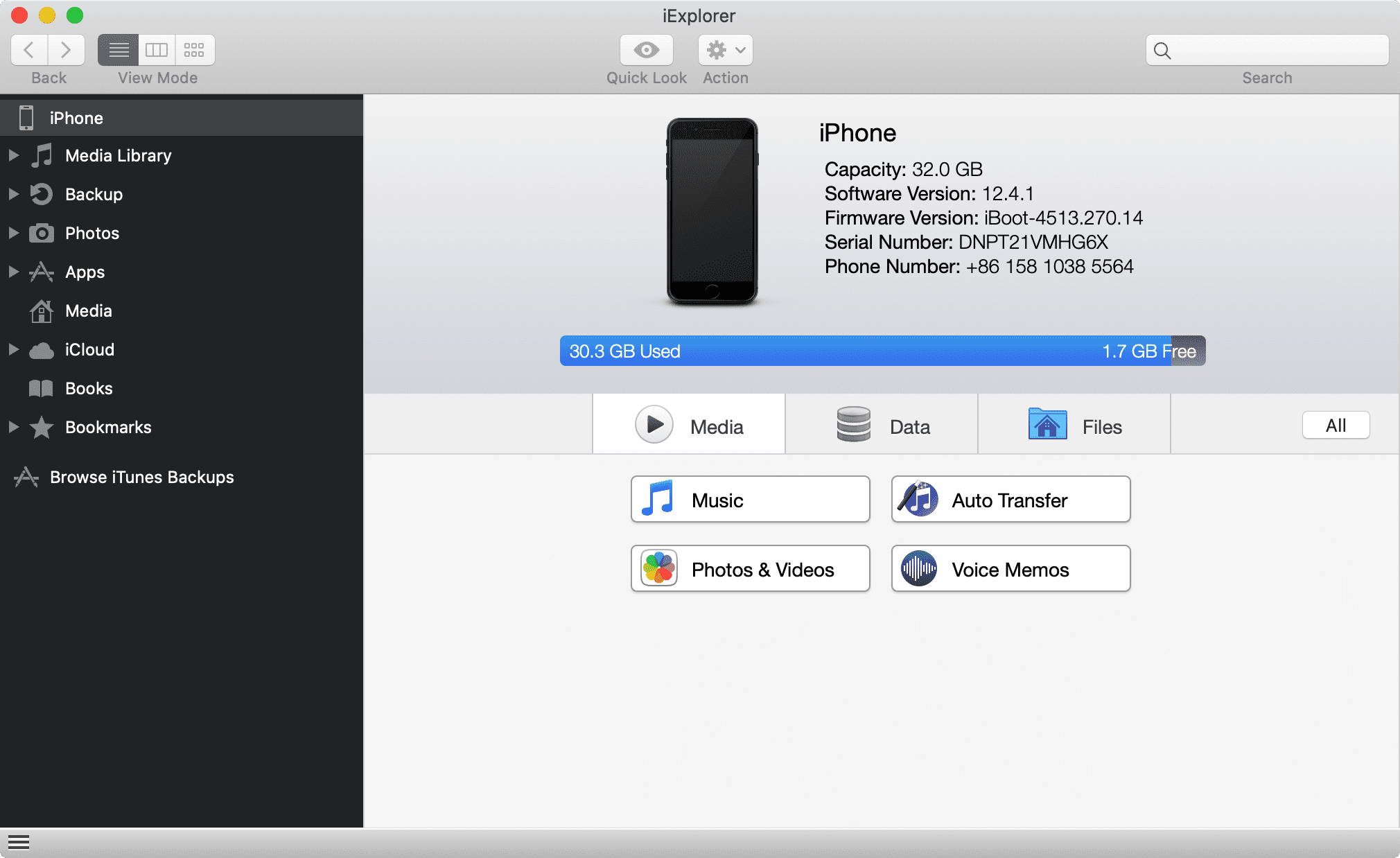 iExplorer for mac iphone同步工具