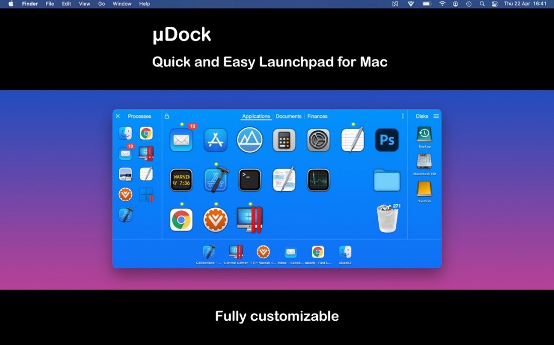 uDock 3.5 轻量级的Dock栏程序坞的系统扩展