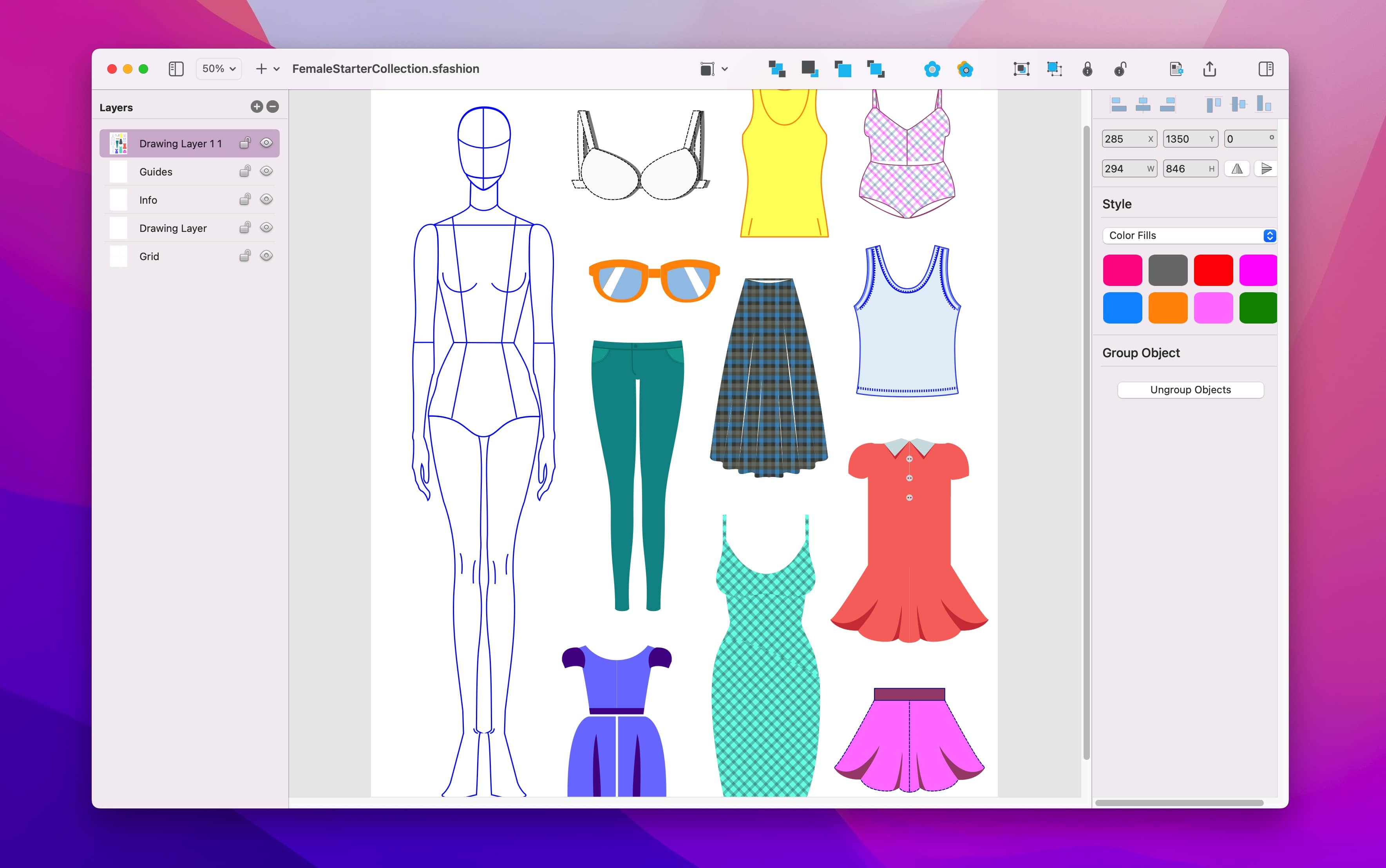 Sketch Fashion 1.2.8 macOS服装设计软件