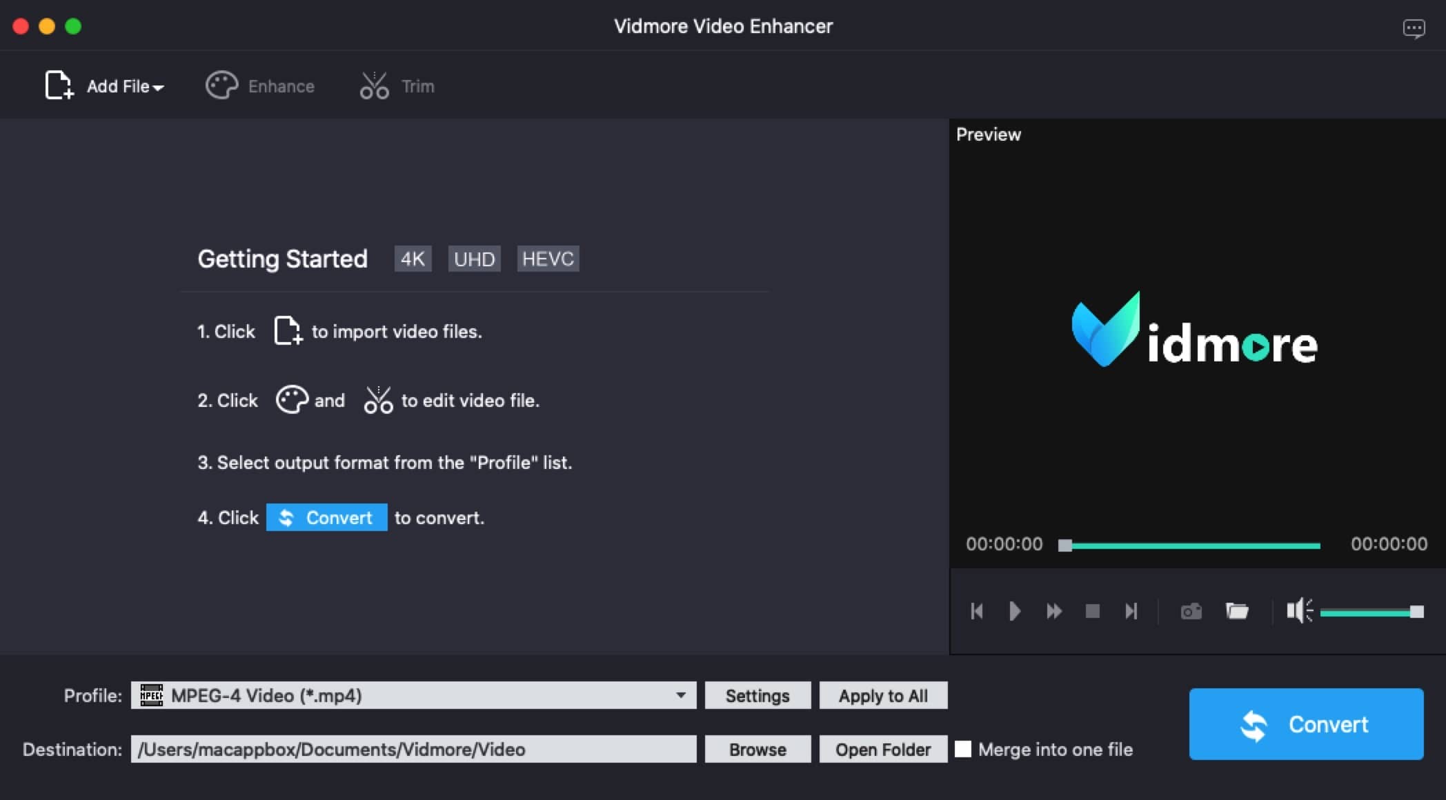 Vidmore Video Enhancer 1.0.10 for mac 视频格式转化工具