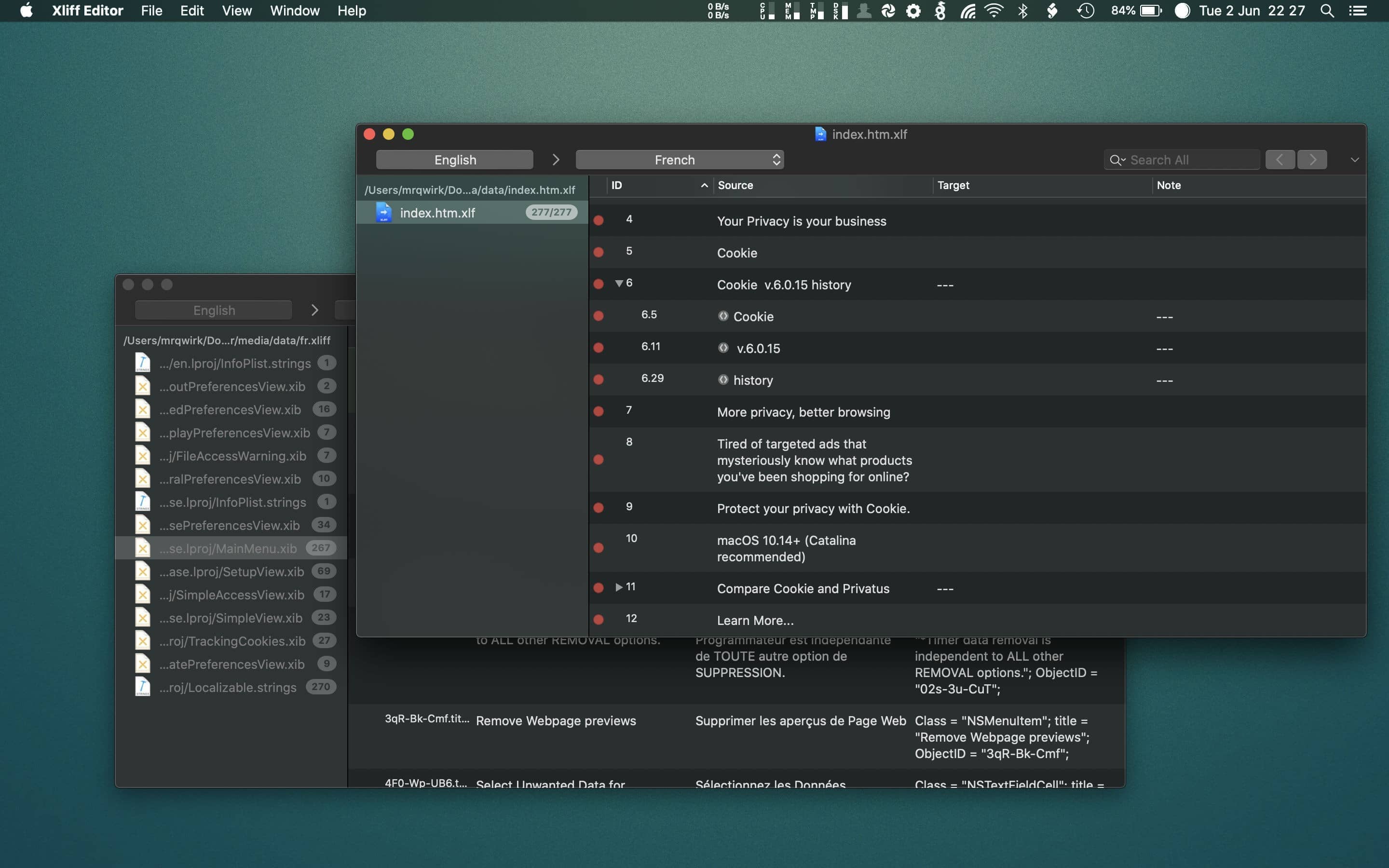 Xliff Editor 2.9.11 for mac Xliff 格式文本编辑器