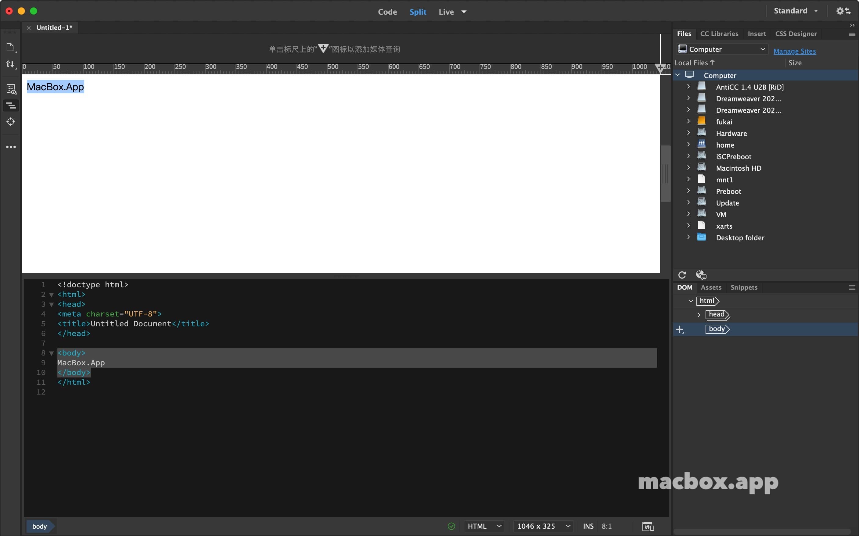 Adobe Dreamweaver 2021 for mac 21.3 adobe网页编辑器