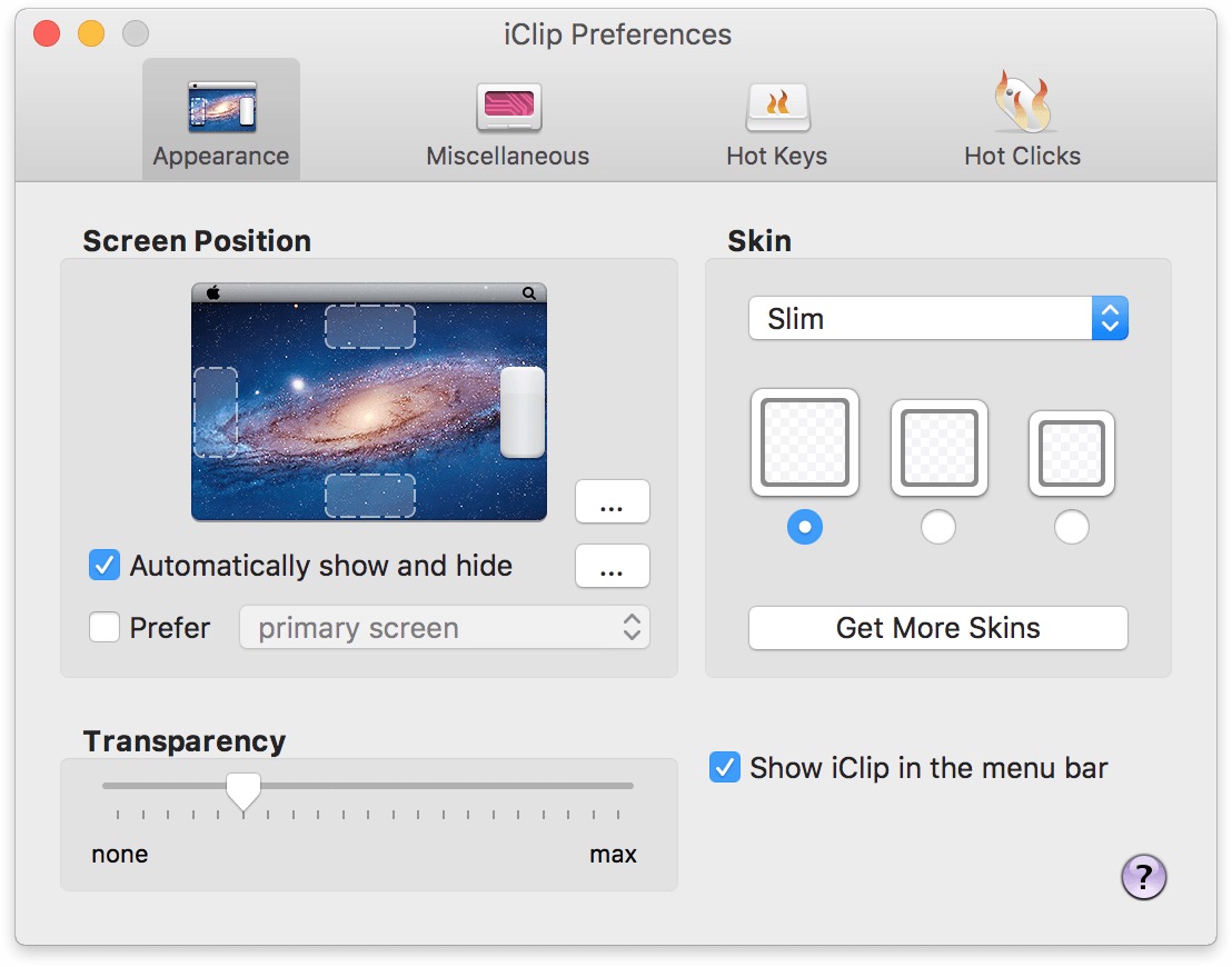 iClip 5.5.6b4 macOS的剪贴板历史记录器