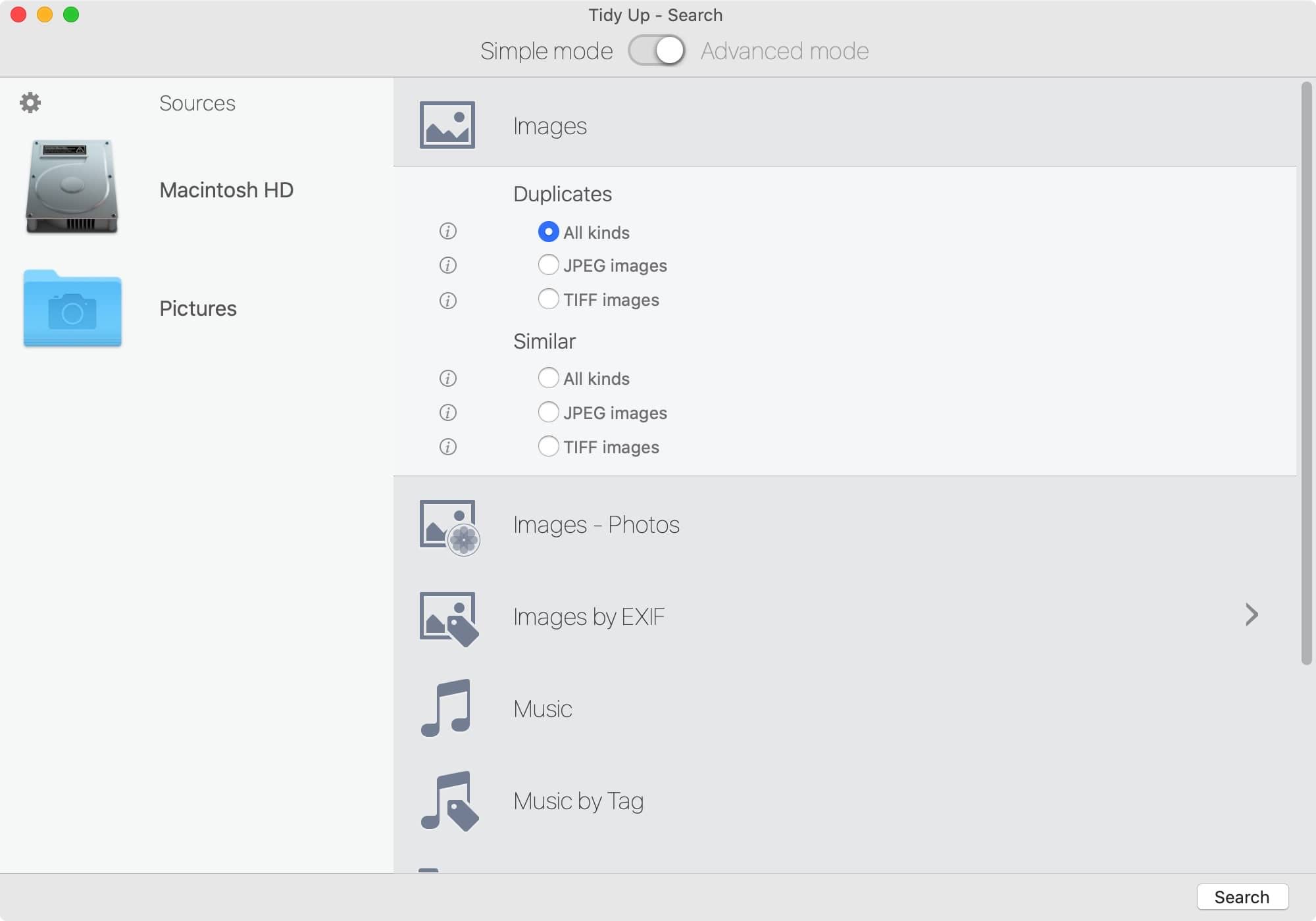 Tidy Up 6.0.1 macOS重复文件查找磁盘清理工具