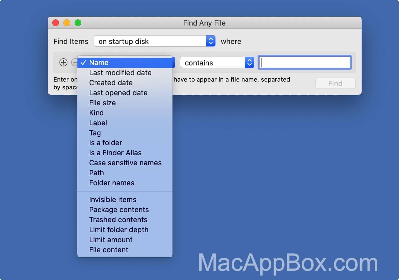 Find Any File 2.4b3 mac系统文件查找工具