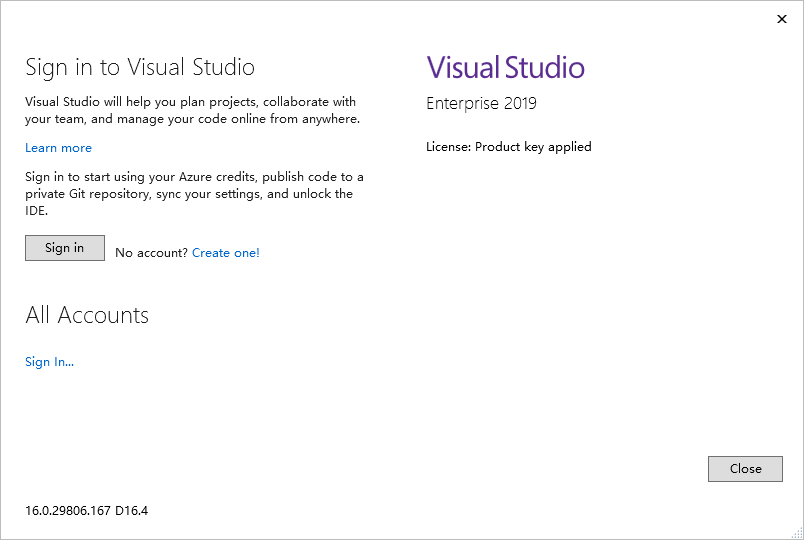 Visual Studio Enterprise 2019 v16.3.0