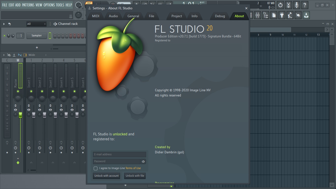 FL Studio v20.7.1.1773 x86 x64 破解版下载