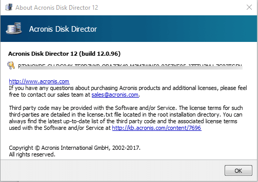 Acronis Disk Director 12 Build v12.0.0.96 Download 