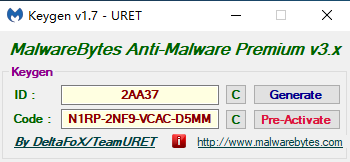 Malwarebytes Kegen v1.7 - URET Download For Anti-Malware Premium v3.x