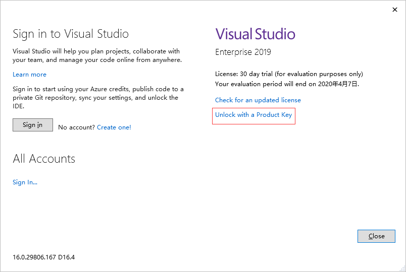 Visual Studio Enterprise 2019 v16.4.5