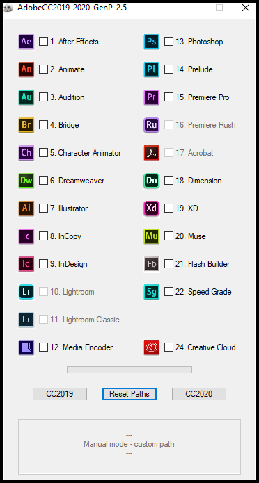 Adobe CC 2019-2020 全系产品通用注册机 GenP.v2.5