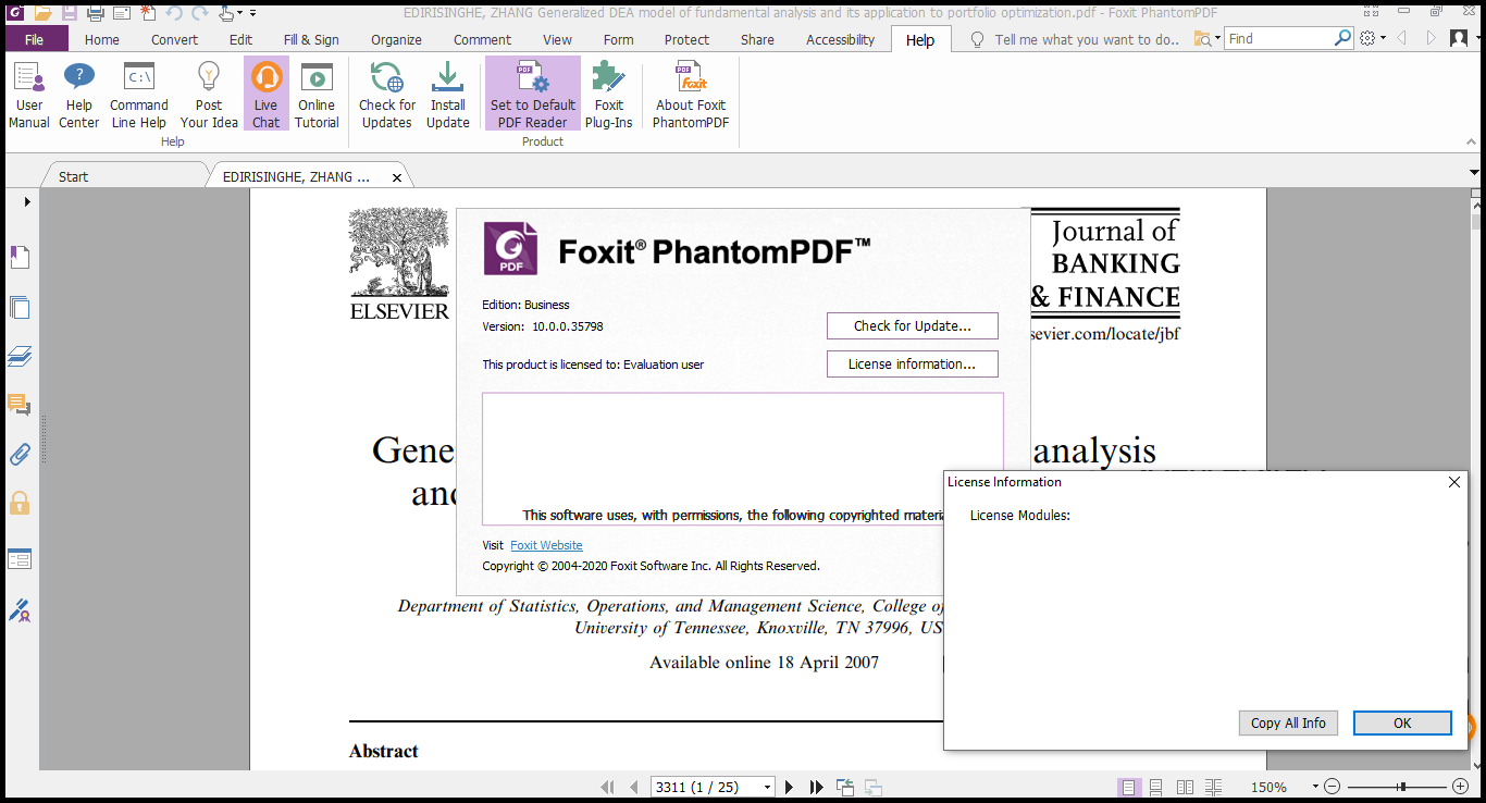 福昕Foxit PhantomPDF Business v10.0.0.35798