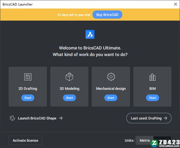 Bricsys BricsCAD Platinum 22破解版-Bricsys BricsCAD Platinum 22永久授权版下载 v22.1.05[百度网盘资源]