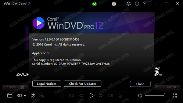 Corel WinDVD Pro 12破解版 v12.0.0.160下载(附序列号及注册机)