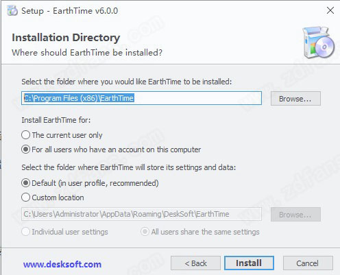 DeskSoft EarthTime中文破解版下载 v6.10.7(附破解补丁)