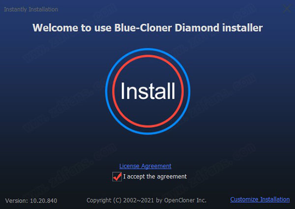 Blue-Cloner 2021破解版-Blue-Cloner Diamond 2021中文免费版下载 v10.20.40(附破解补丁)