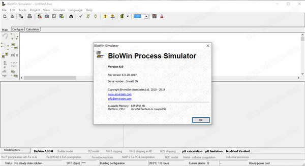 EnviroSim BioWin 6破解版 v6.0.20.1817下载(附破解补丁)