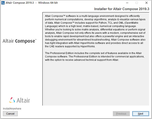 Altair Compose Pro 2019.3破解版 下载(附破解文件)[百度网盘资源]