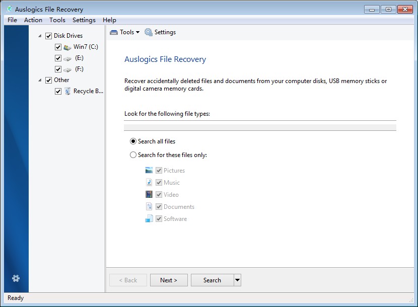 Auslogics File Recovery绿色版