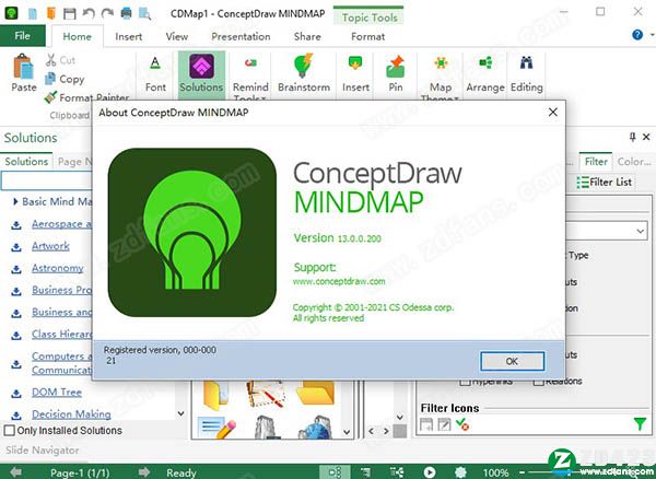MINDMAP 13破解补丁-ConceptDraw MINDMAP 13注册机下载 v8.0.0
