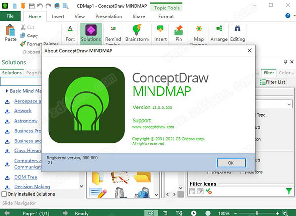ConceptDraw MINDMAP 13中文破解版-ConceptDraw MINDMAP 13最新免费版下载 v8.0.0(附破解补丁)