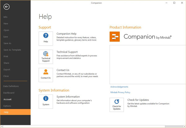 MiniTAB Quality Companion