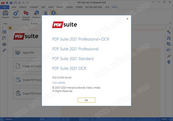 PDF Suite 2021破解版-PDF Suite 2021 Professional+OCR中文免费版下载 v19.0.13.5104(附破解补丁)[百度网盘资源]