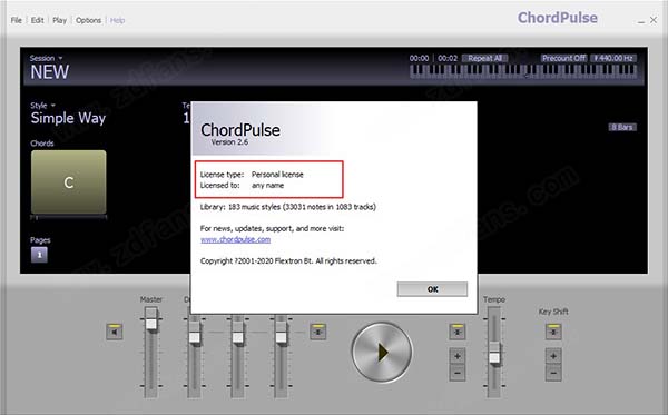 ChordPulse中文破解版-ChordPulse最新免费版下载 v2.6(附注册码)