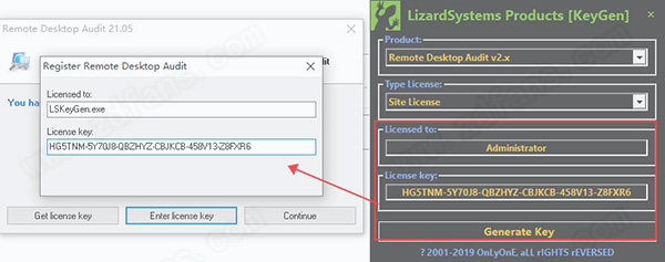 LizardSystems Remote Desktop Audit 21中文破解版下载(附破解补丁)