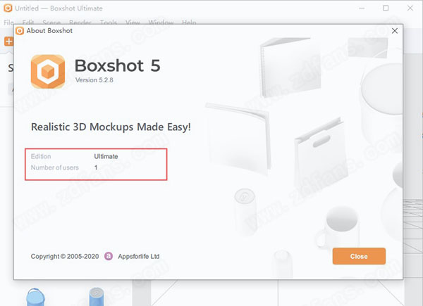 Boxshot 5中文破解版-Appsforlife Boxshot Ultimate免费激活版 v5.2.8下载(附破解补丁)