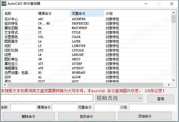 AutoCAD命令查询器绿色免费版下载 v1.0