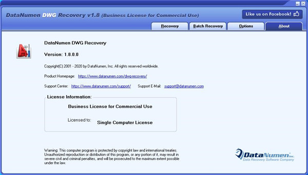 DataNumen DWG Recovery破解版